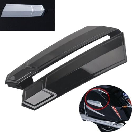 2pcs Black Motorcycle Saddlebag Hinge Covers Trim Accessories For Victory Cross Tour Country 2010-2017