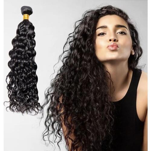 2021 Black Wig Genshin Impact Bundles Brazilian Hair Weave Bundles Natural Black Color Wavy Hair Fashion Ladies парик нагито