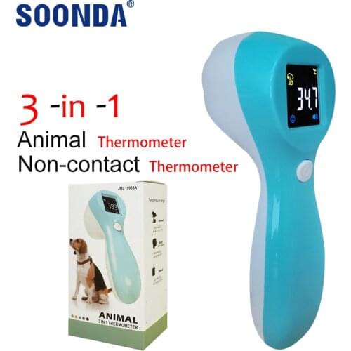 3-in-1 Accurate Animal Infrared Thermometer For Dogs Cats Horses Pigs Cattle Sheep Digital Thermometer Meter For Pet Contactless