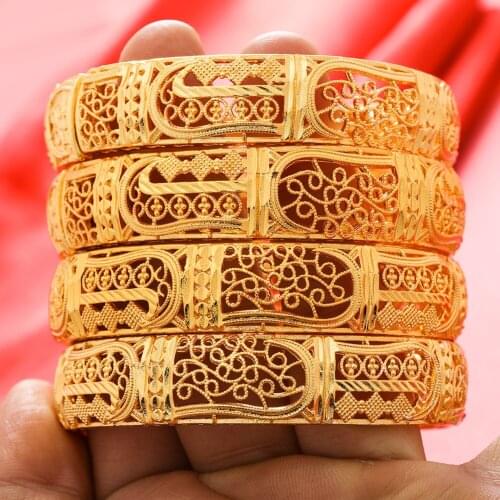 4Pieces Bracelet for Women Dubai Bangles Ethiopian Bangles African Jewelry Arab Middle East