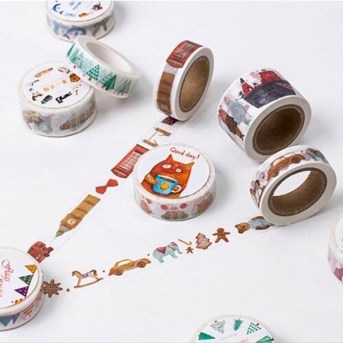 8 Meters Long Colorful Cute Masking Tape School Office Supply Album Notebook Craft Decor DIY Washi Tape Kids Gift
