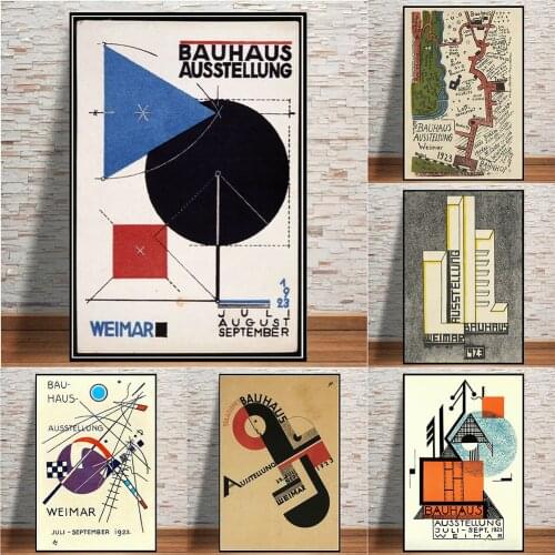 Abstract Poster Print Bauhaus Ausstellung 1923 Weimer Exhibition Wall Art Picture Canvas Painting Room Home Decoration