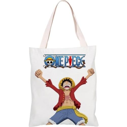 Anime One Piece Monkey D Luffy Cosplay prop Shopping bags shoulder bag Model student Lunch bag toys Gift