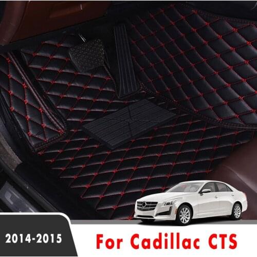Car Floor Mats For Cadillac CTS 2015 2014 Waterproof Leather Carpets Custom Auto Styling Foot Pad Car Accessories Interior Cover