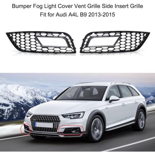 Bumper Fog Light Cover Vent Grille Side Insert Grille Fit for Audi A4L B9 2013-2015
