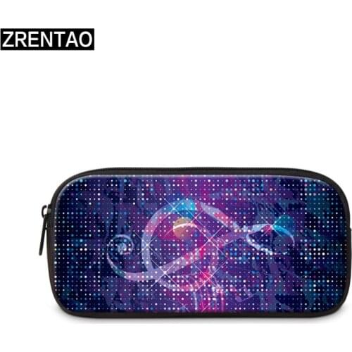 ZRENTAO musical print pencil case gift pencil bag for school &office ladies comestic pouch makeup bags