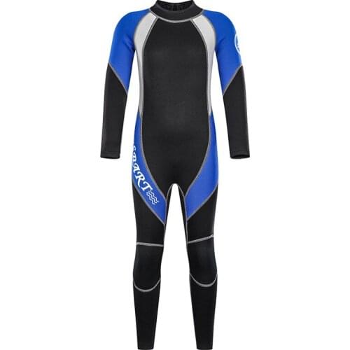 Kids Wetsuit 2mm Neoprene Keep Warm for Diving Swimming Canoeing UV Protection Boys Girls Back Zipper One Piece Swimsuit