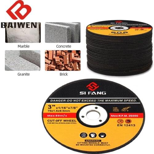 75mm 3Inch Metal Cut Off Wheel Stainless Steel Cutting Disc Resin Fiber Circular Dremel Saw Blades Hand Power Tools Accessories