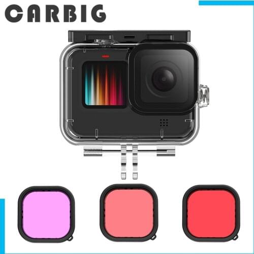For Go Pro 9 50M Waterproof Case Underwater Tempered Glass Diving Housing Cover Lens Filter for GoPro Hero 9 Black Camera