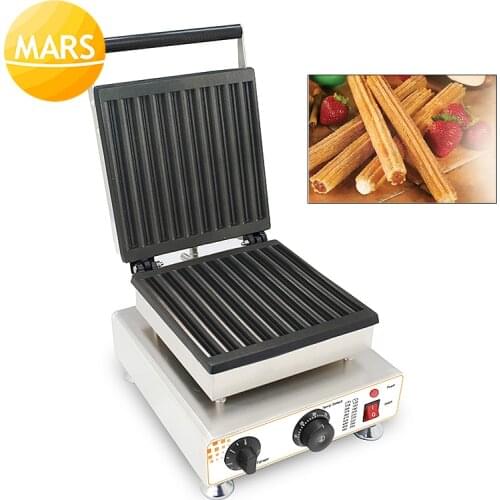 Electric 110V 220V Dessert Machine Baked Waffle Churros Maker Machine Spanish Churro Baking Equipment Waffle Iron Baker Plates