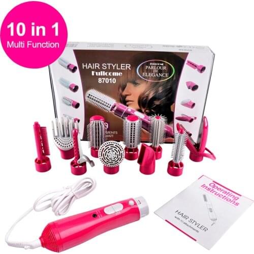 10 in 1 Hair Dryer Brush Multifunctional Hot Comb Hair Blower Straightener Hair Straightening Hot Comb Hair Curler Hot Air Brush