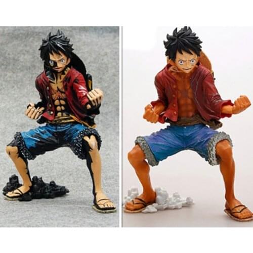 18CM ONE PIECE Anime Figurines Second Gear Heterochromatic Armed Color D. Luffy PVC Action Figure Collection Model Toys Gifts