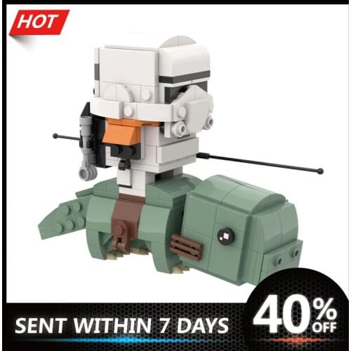 Star Movie Figure Sand Brickheadz Trooper With Dewbacked Fighter Building Blocks Bricks Childrens Toys For Kids Gifts