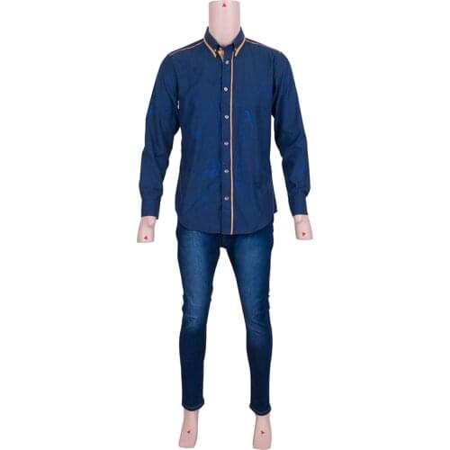 In Stock Fashion Men Shirt Long Sleeve African Clothes for Men Tops Traditional African Clothing Plus Size XH145