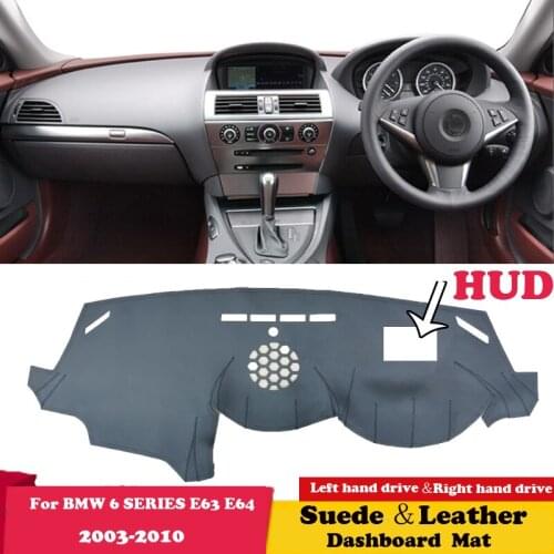 For BMW 6 SERIES E63 E64 630 640D 650I 2003 2004 2006-2010 Leather Dashmat Dashboard Cover Pad Dash Mat Carpet Accessories Suede