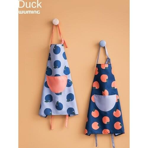 Kitchen Apron Waterproof Oil-Proof Female Fashion Work Home Adult Fresh Japanese and Korean Style Cute Dress