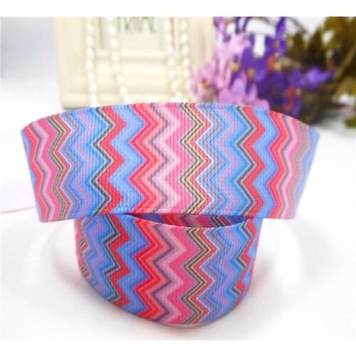 40 Yards ribbon 7/8" 22mm Wave Rainbow Printed Grosgrain Ribbon DIY handmade stain ribbons