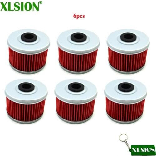 XLSION 6x Oil Filters For XL125V VARADERO VT125C TRX400EX TRX500FM2 TRX400X TRX500FPM TRX500FPE TRX420TM TRX420TE TRX300X