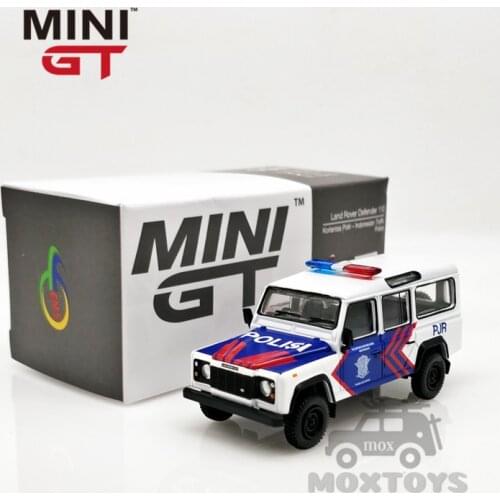 MINI GT 1:64 Land Rover Defender 110 Korlantas Indonesia National Traffic Diecast Model Car