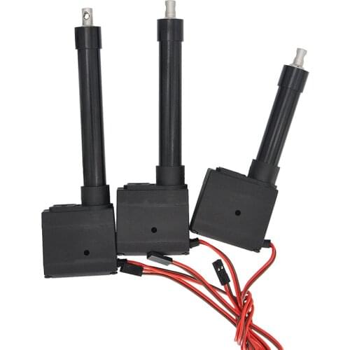 New Electric Hydraulic Cylinder With Servo For HUINA 22CH 1:14 1592 RC Alloy Excavator Simulation Upgrade Black Metal Push Rod