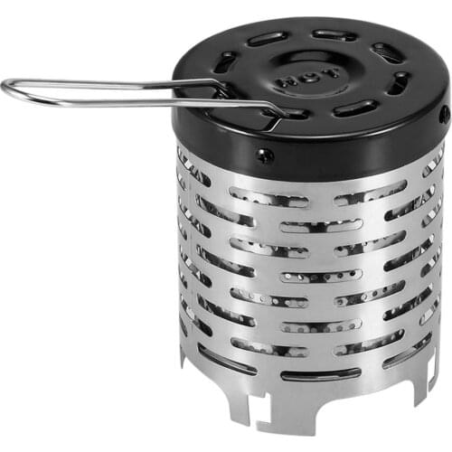Portable Outdoor Camping Gas Heater Warmer Stove Heating Cover Outdoor Camping Equipment for Fishing Hunting Stainless Steel