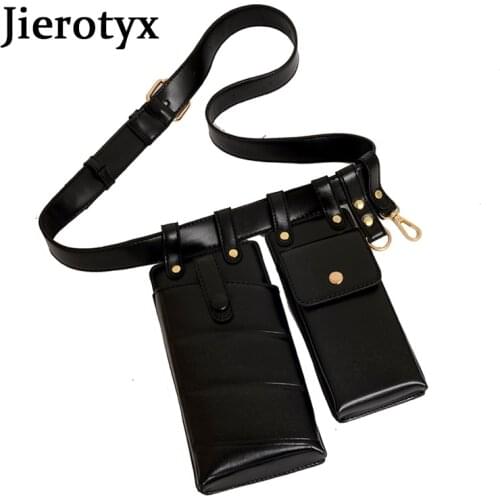 JIEROTYX Luxury Fashion Gothic Women Waist Bags 2020 Mobile Phone Packs Hip-Hop Chest Bags Punk Belt Bag New Designer Fanny Pack