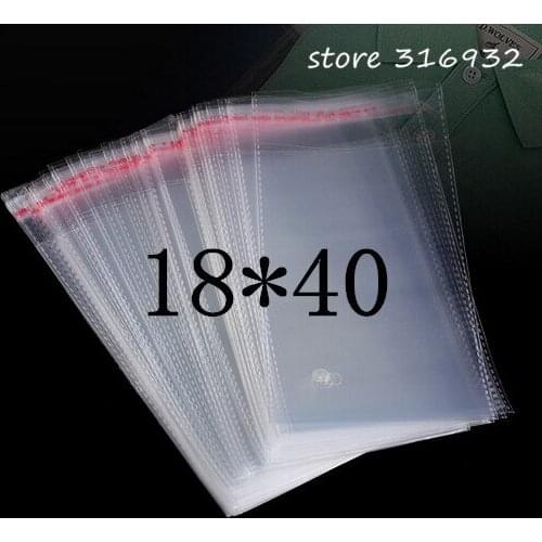 Wholesale 18*40cm Clear Self Adhesive Seal Plastic Bags OPP Bags bolsas plastico regalo 18*40 CM