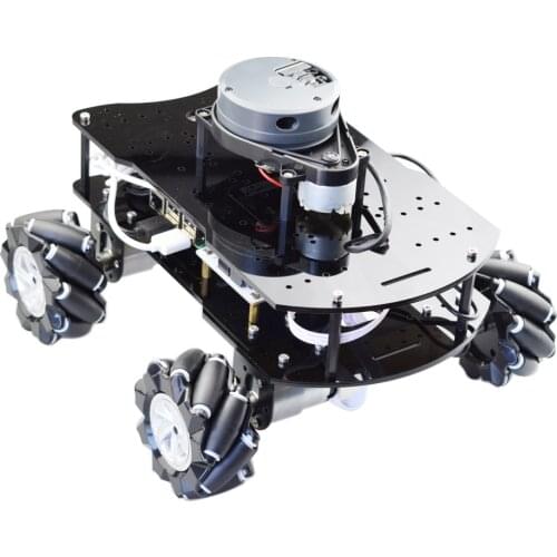 ROS SLAM Mecanum Wheel Robot Car Chassis with Lidar Raspberry Pi Navigation for Arduino STM32 Learn Program DIY Toy Parts