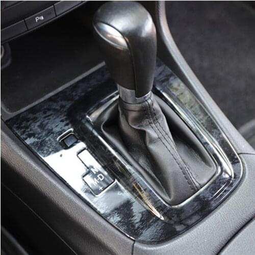 Black Imitation Wood Door Steering Wheel Gear Shift Instrument Moulding Decorated Frame For Mazda 6 Atenza 2014 15 16 CAA355A