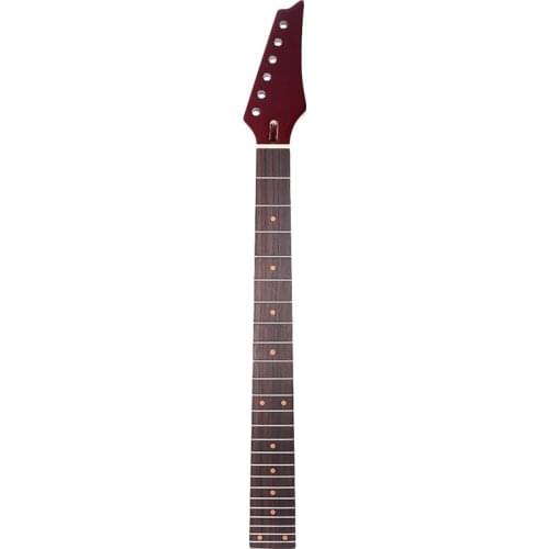 ELOS-24 Frets New Replacement Maple Neck Rosewood Fretboard Fingerboard for Electric Guitar Red