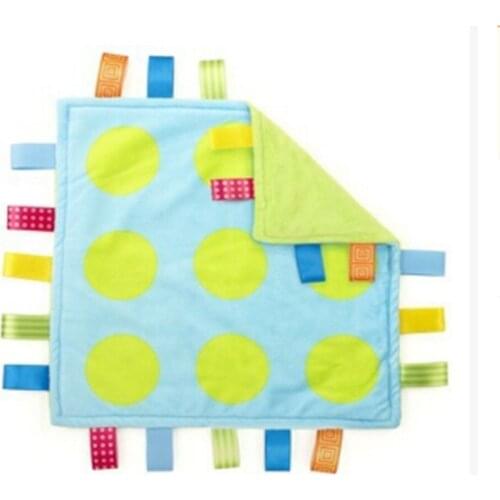 27*27Cm Super Soft Rattle Baby 0M+ Plush Soothe Towel Comforting Toy Educational Security Blanket