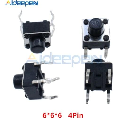 20pcs/Lot 6X6X6MM Tact Switch Push Button Switch Micro Switches 4Pin