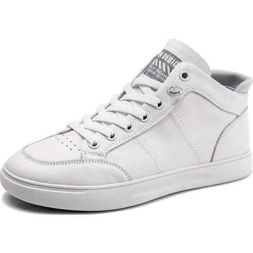 2020 New Cowhide Casual Sneakers Women Spring Summer White Running Shoes Comfortable Vulcanized Shoe Woman Flats Fashion Sneaker