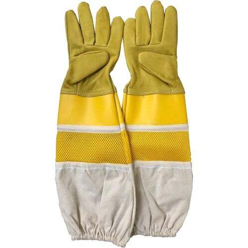 1 pair beekeeping gloves Beekeeper glove equipment High quality breathable bee keeping glovesBeekeeping tools hot sell