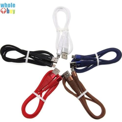 300pcs/lot Wholesale Mermaid Nylon Braided Type-C Micro 5pin 8pin USB Fast Charging Data Cable For iPhone 8 iPad HTC 1m 2m 3m