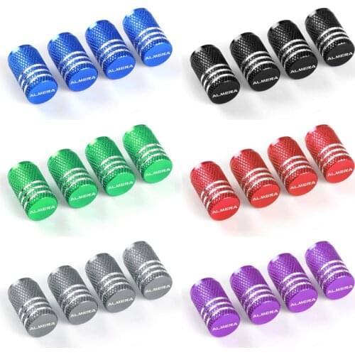 4Pcs/Set Car Tire Valve Stems Cap cover for Nissan ALMERA Teana Skyline Juke Aluminum Tire Wheel Dustproof Caps Accessories