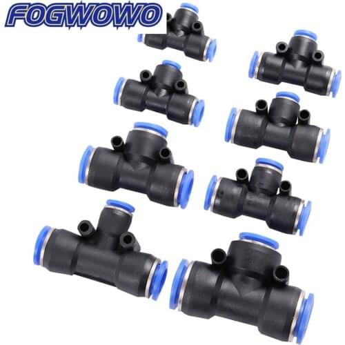 5 Pcs T-type Variable Caliber 4/6/8/10/12/16mm Slip Lock Quick Connect Atomizing Nozzle Water Pipe Connector Garden Irrigation