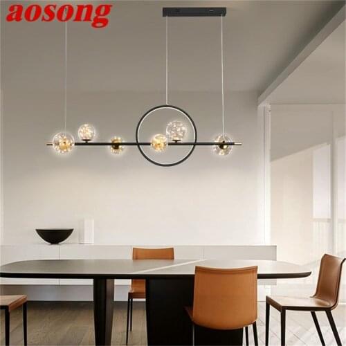 AOSONG Nordic Creative Pendant Light Modern Lamp LED 3 Colors Fixtures Decorative For Home Dining Room