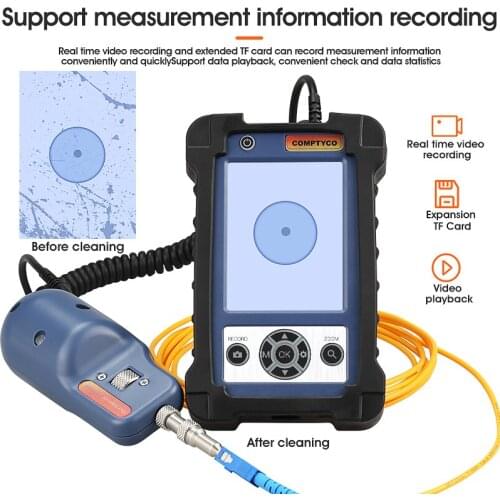 AUA-400 Fiber Optic Inspection Microscope Probe with 3.5 inch Display Screen Monitor