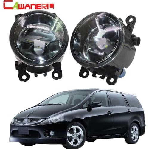 Cawanerl 2 X Car Accessories Fog Light Lampshade + H11 LED / Halogen Lamp DRL 12V For 2004-2011 Mitsubishi Grandis NA_W MPV