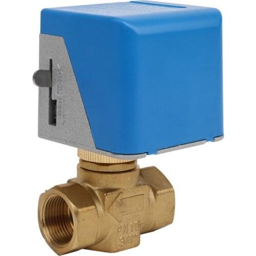 DN15 DN20 DN25 DN32 Brass Two Way Motorized Ball Valve AC/DC 24V 110V 220V Electric ball valve for Fan coil air conditioning