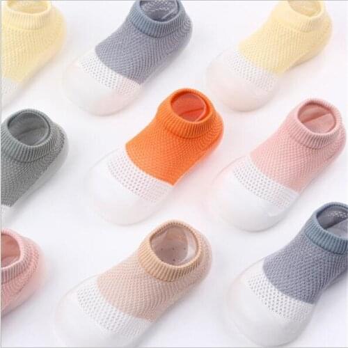 Fashion Baby Floor Socks Shoes Soft Rubber Sole Newborn Boys Girls Casual Shoes Infant Toddler First Walkers Breathable Sneakers