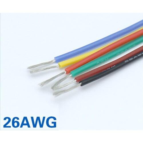 FATJAY RC 1 meter 26AWG flexible soft silicone wire high temperature voltage resistant cable Ultra Flexible Test Line