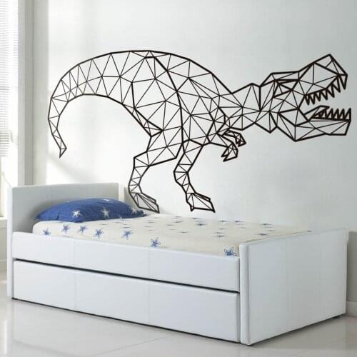 Geometric Decor T-Rex Wall Stickers Dinosaur Wall Decals For Baby Room Decor Wall Art Bedroom Decor Gift For Kids