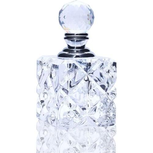 H&D 3ml Clear Cubic Carved Decor Refillable Perfume Bottle Home Wedding Decor Gifts for Ladies/Girls