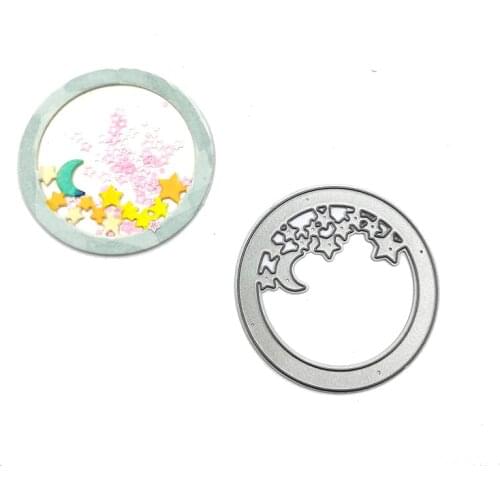 Julyarts Circle Frame Star Moon Cutting Dies 2020 Die Cut For Scrapbooking/Photo Album Stamps Decorative Embossing DIY Cards