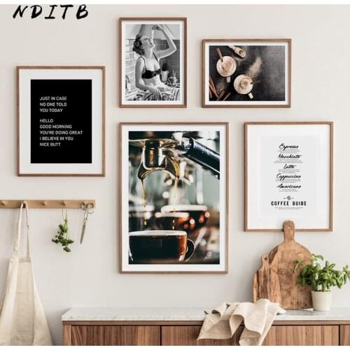 Food Drink Kitchen Poster Coffee Guide Pasta Canvas Painting Art Print Modern Wall Picture Dining Room Restaurant Decoration