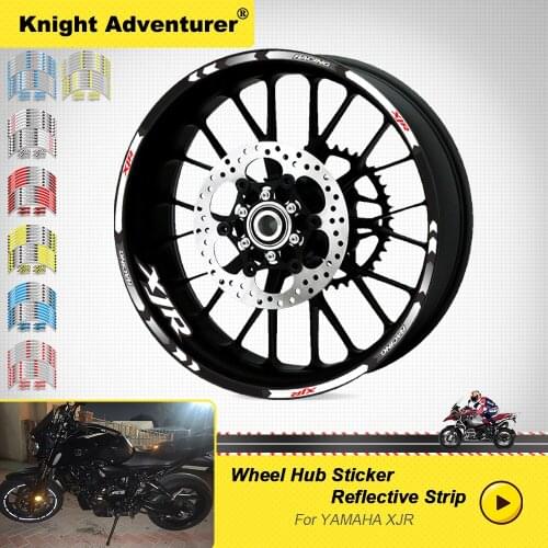 Hot Sell Motorcycle Rim Stripes Decals 17inch Wheel Sticker Reflective Tape For Yamaha XJR 400 1200 1300 Reflective Sticker