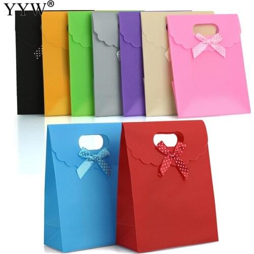 Fashion Gift Wrap Bags Plastic with Satin Ribbon Rectangle more colors for choice 123x160x3mm 12PCs/Bag Pouches Satin Jewelry