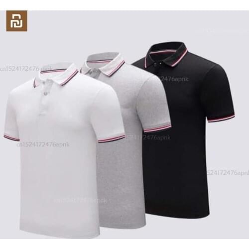 5 colors xiaomi mijia breathable slim business lapel mens polo shirt simple mens short-sleeved casual top